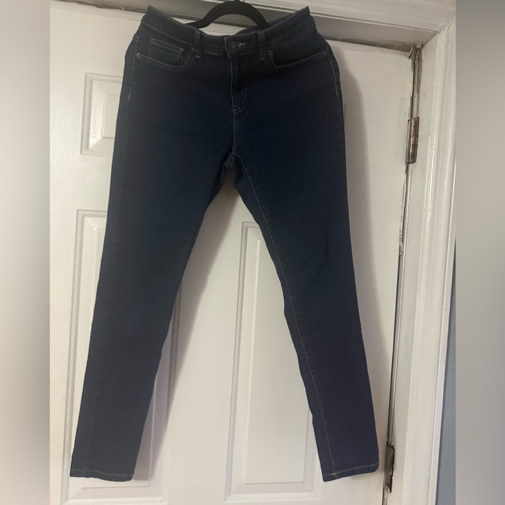 Michael Kors Izzy Skinny Jeans Dark Wash Size 8 Stretch - Picture 4 of 14